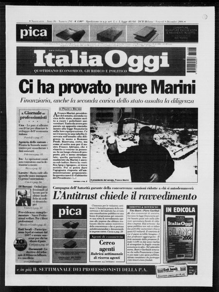 Italia oggi : quotidiano di economia finanza e politica